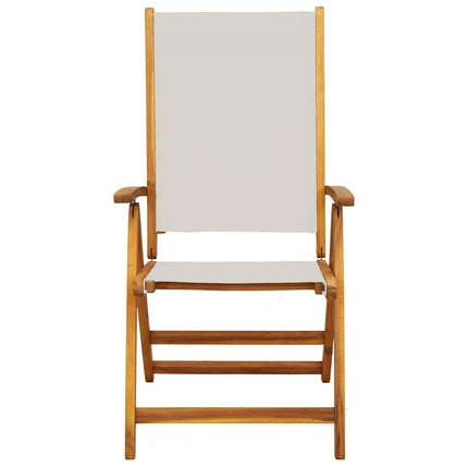 foldbare havestole 8 stk. massivt akacietræ og textilene