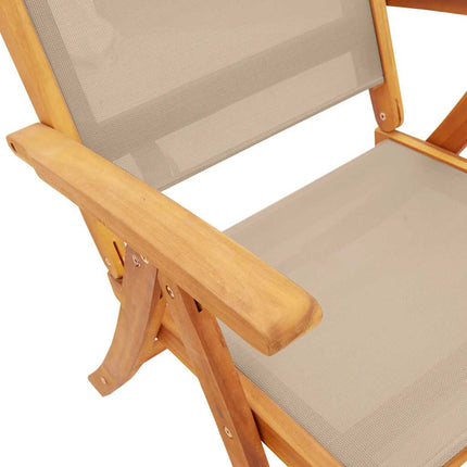 spisebordssæt til haven 7 dele massivt akacietræ og textilene