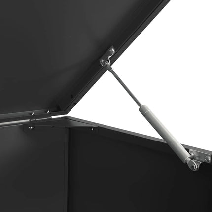 skraldespandsskjuler 276x79x117 cm 4 rum stål sort
