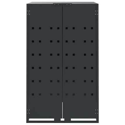 skraldespandsskjuler 276x79x117 cm 4 rum stål antracit
