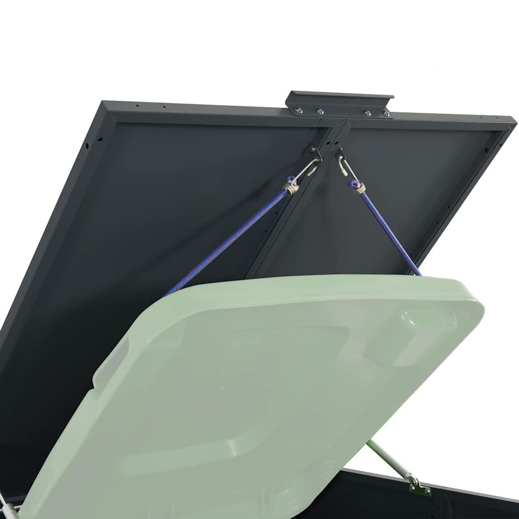 skraldespandsskjuler 345x79x117 cm 5 rum stål antracit