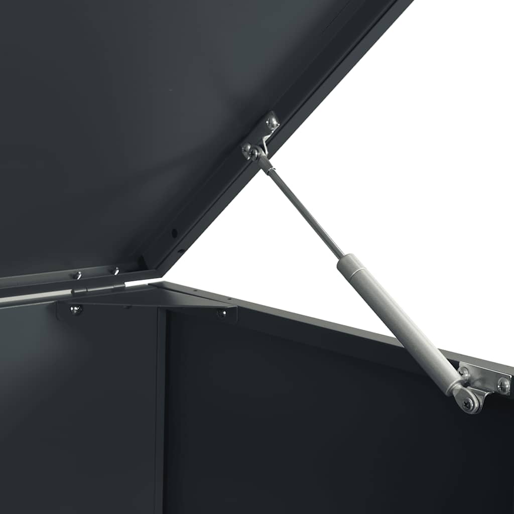 skraldespandsskjuler 345x79x117 cm 5 rum stål antracit