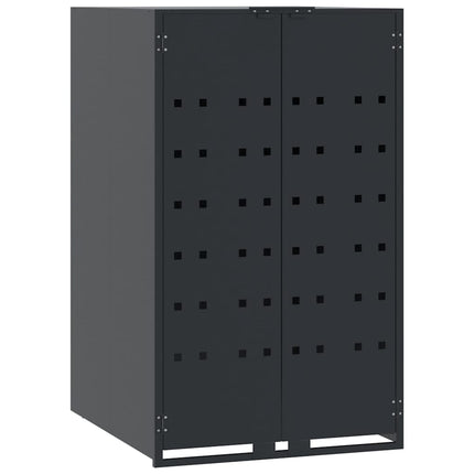 skraldespandsskjuler 414x79x117 cm 6 rum stål antracit