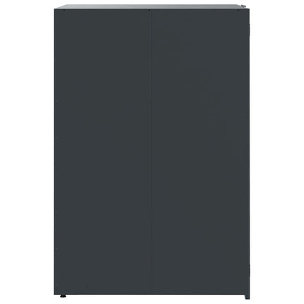 skraldespandsskjuler 414x79x117 cm 6 rum stål antracit