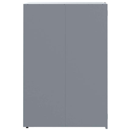 skraldespandsskjuler 138x79x117 cm 2 rum stål grå