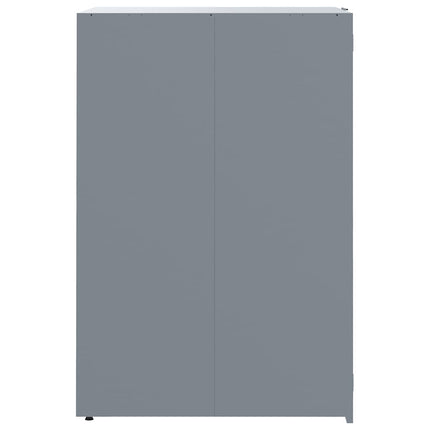 skraldespandsskjuler 276x79x117 cm 4 rum stål grå