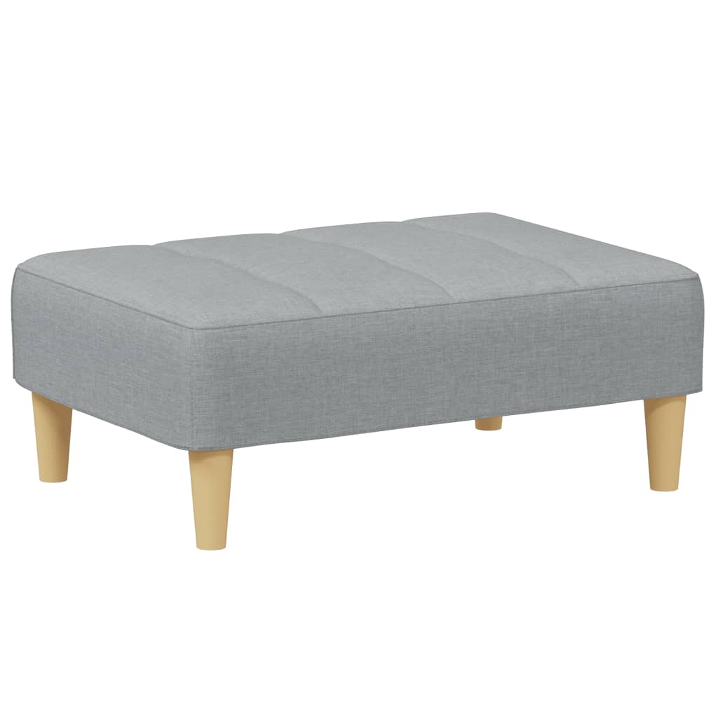 fodskammel 77x55x31 cm stof lysegrå