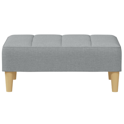 fodskammel 77x55x31 cm stof lysegrå