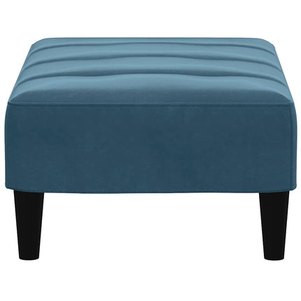 fodskammel 77x55x31 cm velour blå