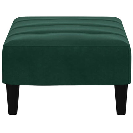 fodskammel 77x55x31 cm velour mørkegrøn