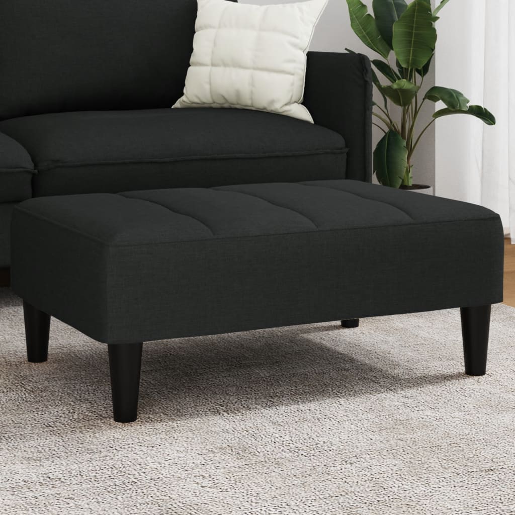 fodskammel 77x55x31 cm velour sort billede