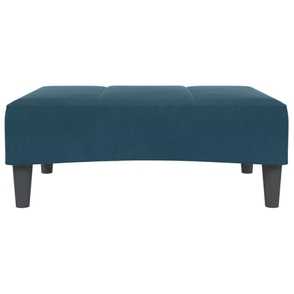 fodskammel 77x55x31 cm velour blå