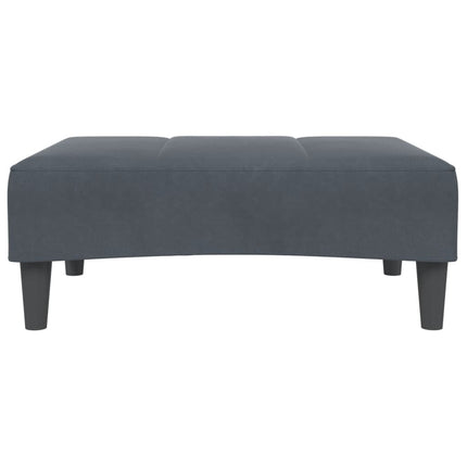 fodskammel 77x55x31 cm velour mørkegrå