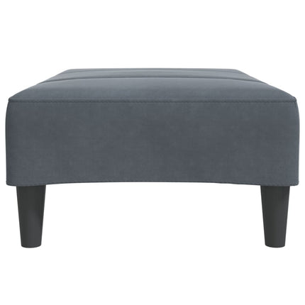 fodskammel 77x55x31 cm velour mørkegrå