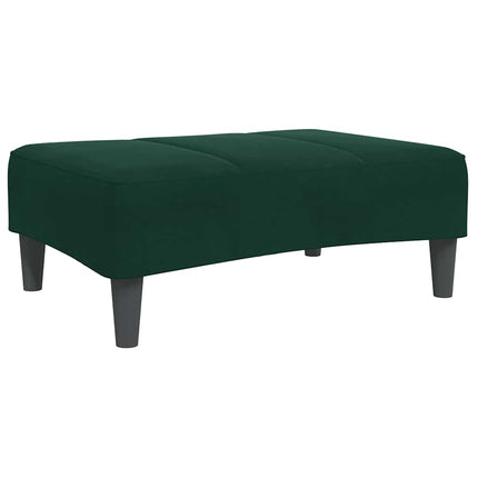 fodskammel 77x55x31 cm velour mørkegrøn