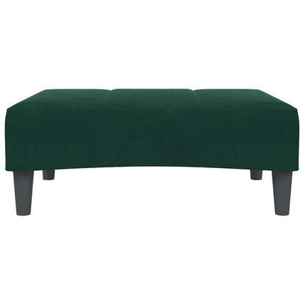 fodskammel 77x55x31 cm velour mørkegrøn