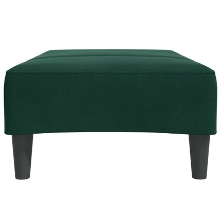 fodskammel 77x55x31 cm velour mørkegrøn