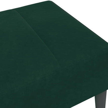 fodskammel 77x55x31 cm velour mørkegrøn