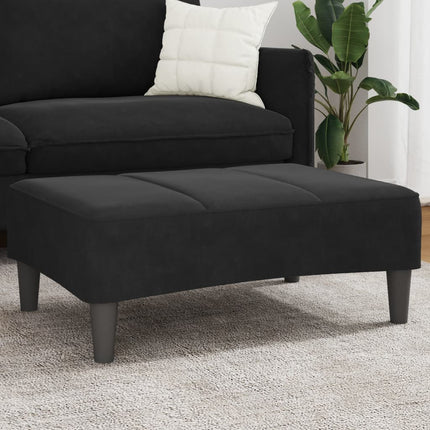 fodskammel 77x55x31 cm velour sort
