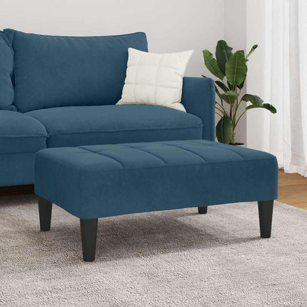 fodskammel 77x55x31 cm velour blå