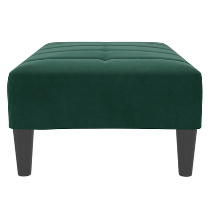 fodskammel 77x55x31 cm velour mørkegrøn