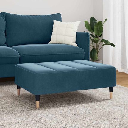 fodskammel 77x55x31 cm velour blå