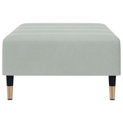 fodskammel 77x55x31 cm velour lysegrå