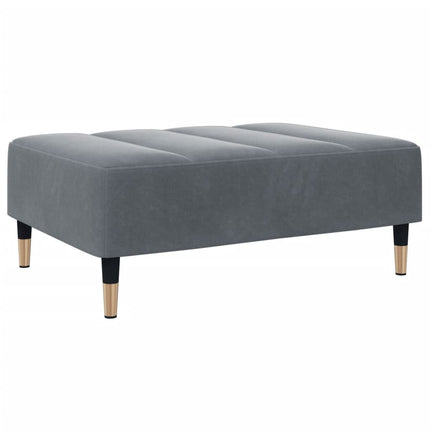 fodskammel 77x55x31 cm velour mørkegrå