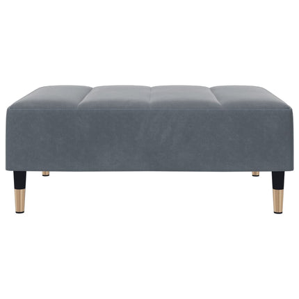 fodskammel 77x55x31 cm velour mørkegrå