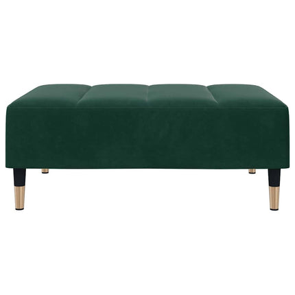 fodskammel 77x55x31 cm velour mørkegrøn