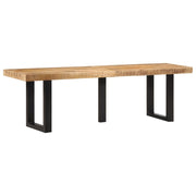 bænk 160 cm massivt ru mangotræ og stål