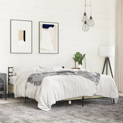 sengestel 150x200 cm konstrueret træ og metal sonoma-eg