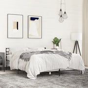 sengestel 160x200 cm konstrueret træ og metal grå sonoma-eg