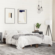 sengestel 150x200 cm konstrueret træ og metal brun egetræ