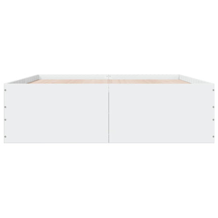 sengestel 160x200 cm konstrueret træ hvid