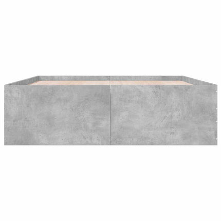 sengestel 150x200 cm konstrueret træ betongrå