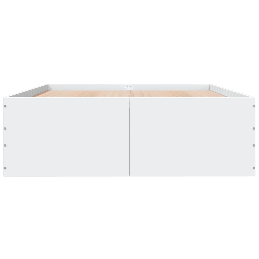 sengestel 120x200 cm konstrueret træ hvid