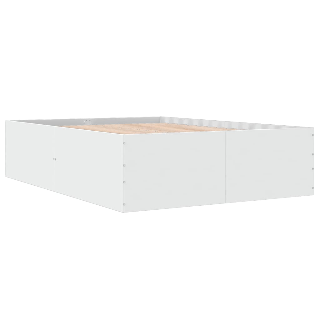 sengestel 120x200 cm konstrueret træ hvid