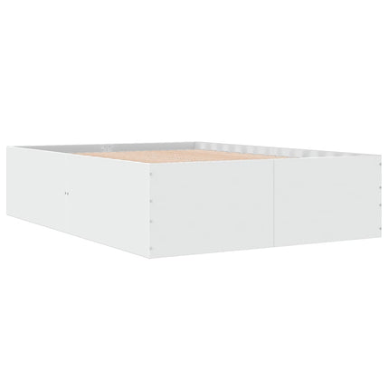 sengestel 135x190 cm konstrueret træ hvid