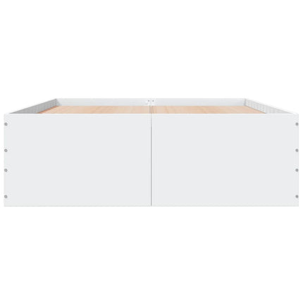 sengestel 120x190 cm konstrueret træ hvid