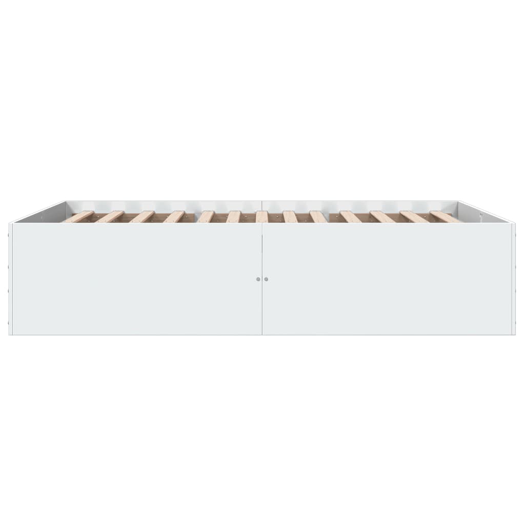 sengestel 120x190 cm konstrueret træ hvid