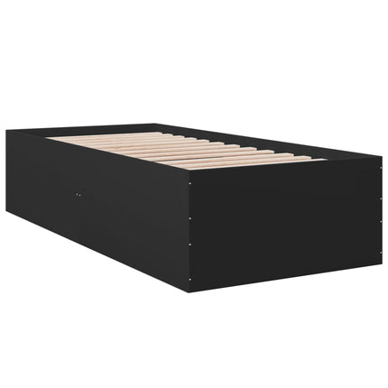 sengeramme 100x200 cm konstrueret træ sort