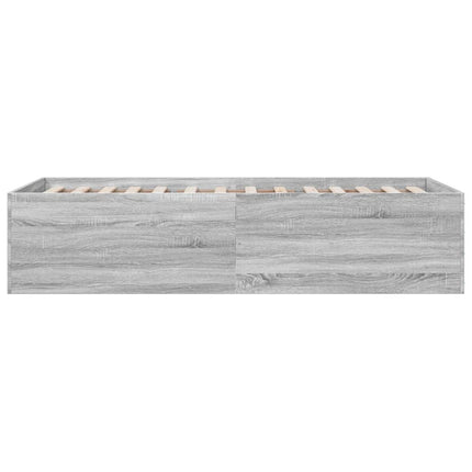 sengeramme 100x200 cm konstrueret træ grå sonoma-eg