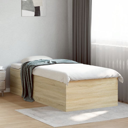sengeramme 90x200 cm konstrueret træ sonoma-eg