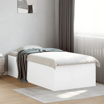 sengeramme 75x190 cm konstrueret træ hvid