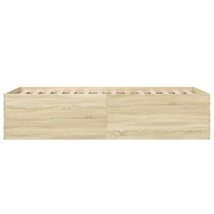sengeramme 75x190 cm konstrueret træ sonoma-eg