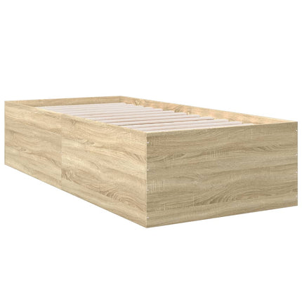 sengeramme 75x190 cm konstrueret træ sonoma-eg