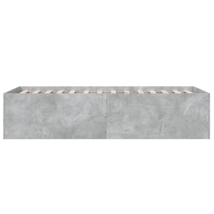 sengeramme 75x190 cm konstrueret træ betongrå
