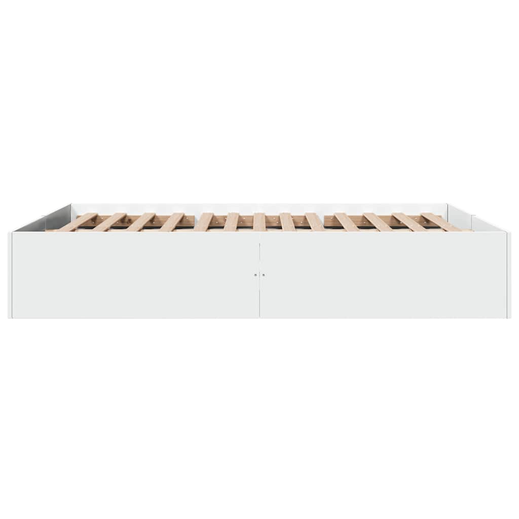sengestel 150x200 cm konstrueret træ hvid