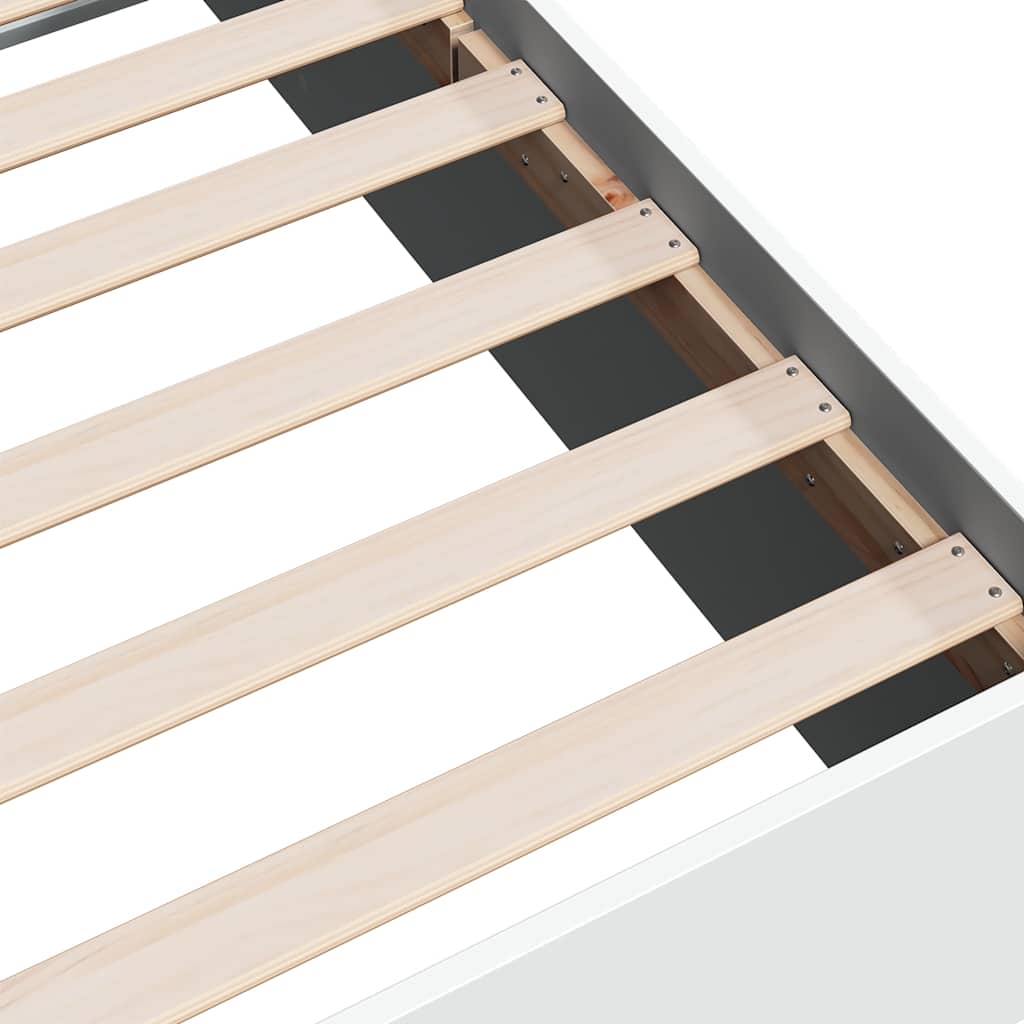 sengestel 150x200 cm konstrueret træ hvid